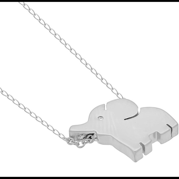 NEW Lucky Floating Elephant Pendant Necklace 925 Sterling 16” to 18” Dai… - Picture 5 of 7